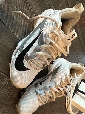 Nike White Black Silver Football Cleats